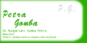 petra gomba business card